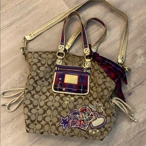 Limited Edition! Gold & Purple Poppy Coach bag!